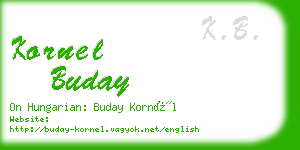 kornel buday business card